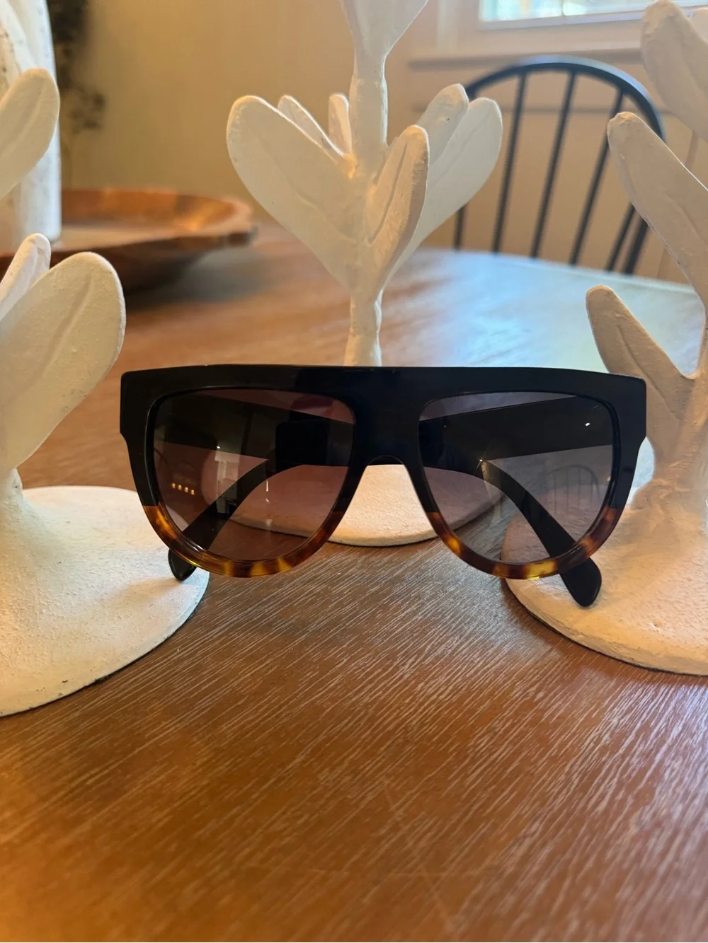Celine Black and Tortoiseshell Sunglasses